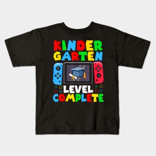 Kindergarten Level Complete Last Day Of School Graduate Boys Kids T-Shirt